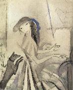 Self-Portrait of play piano Marie Laurencin